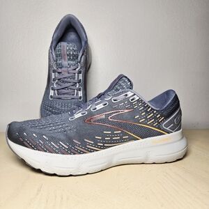 Brooks Glycerin 20 Men's Size 9.5 Running Shoes Grey Blue Orange 1103821D034